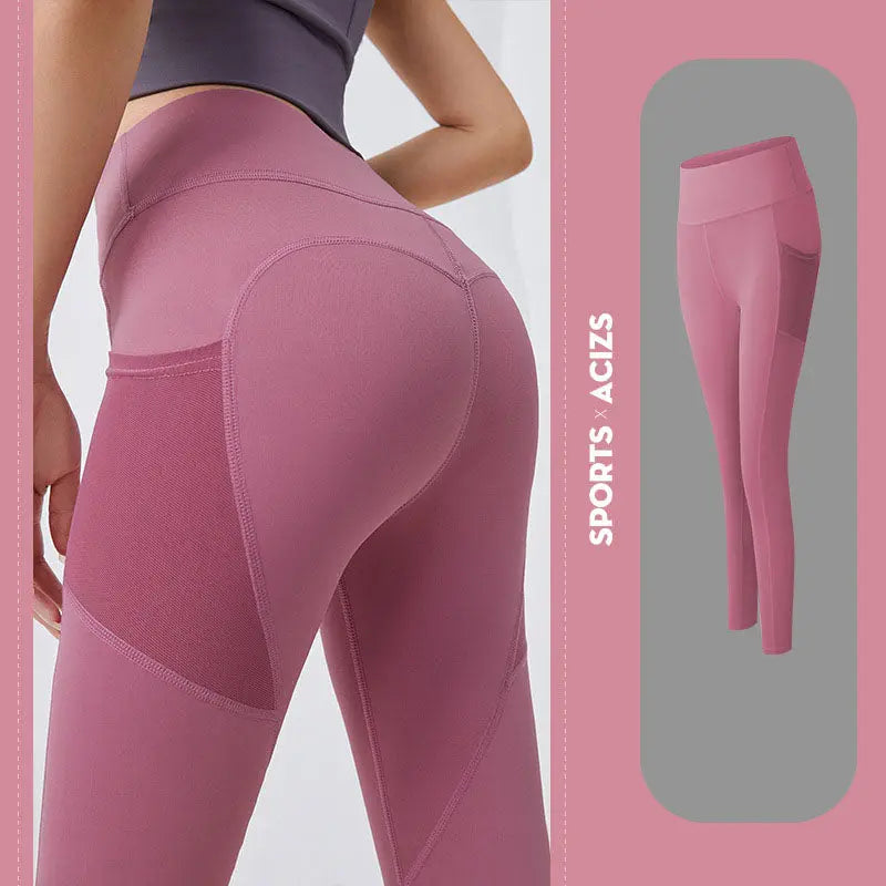 Yoga Pants Women With Pocket Leggings Sport Girl Gym Leggings Women Tummy Control Jogging Tights Female Fitness Pants Smart Desion