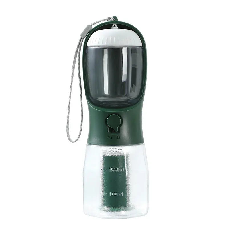 3-in-1 Portable Dog Water Cup with Food & Bag Dispenser Smart Desion