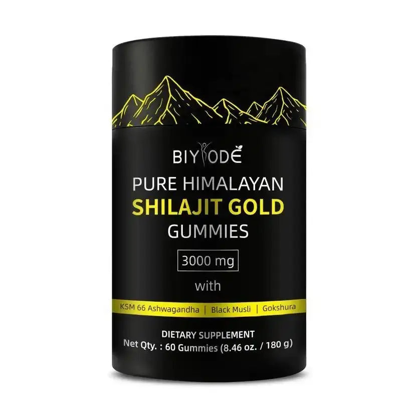 Pure Himalayan Shilajit Gummies  With Ashwagandha, Gokshura & Other Herbs No Added Sugar 60 Chewables Edible Supplement Smart Desion