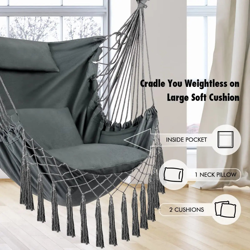 Folding Iron Pipe Black Thick Outdoor Hammock Smart Desion