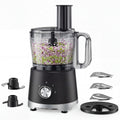 Food Processor 10.5 Cup – 5 Blades, 3 Modes, Dishwasher Safe, Stainless Steel