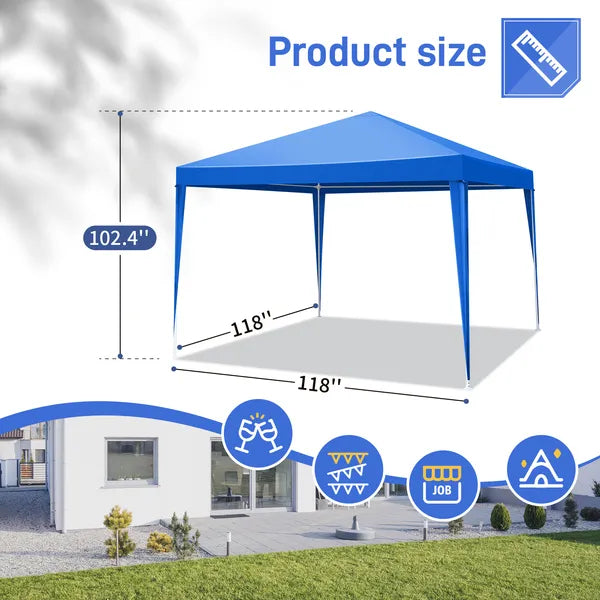 10x10 FT Outdoor Gazebo Canopy – Waterproof Party Tent for Weddings, BBQ & Events