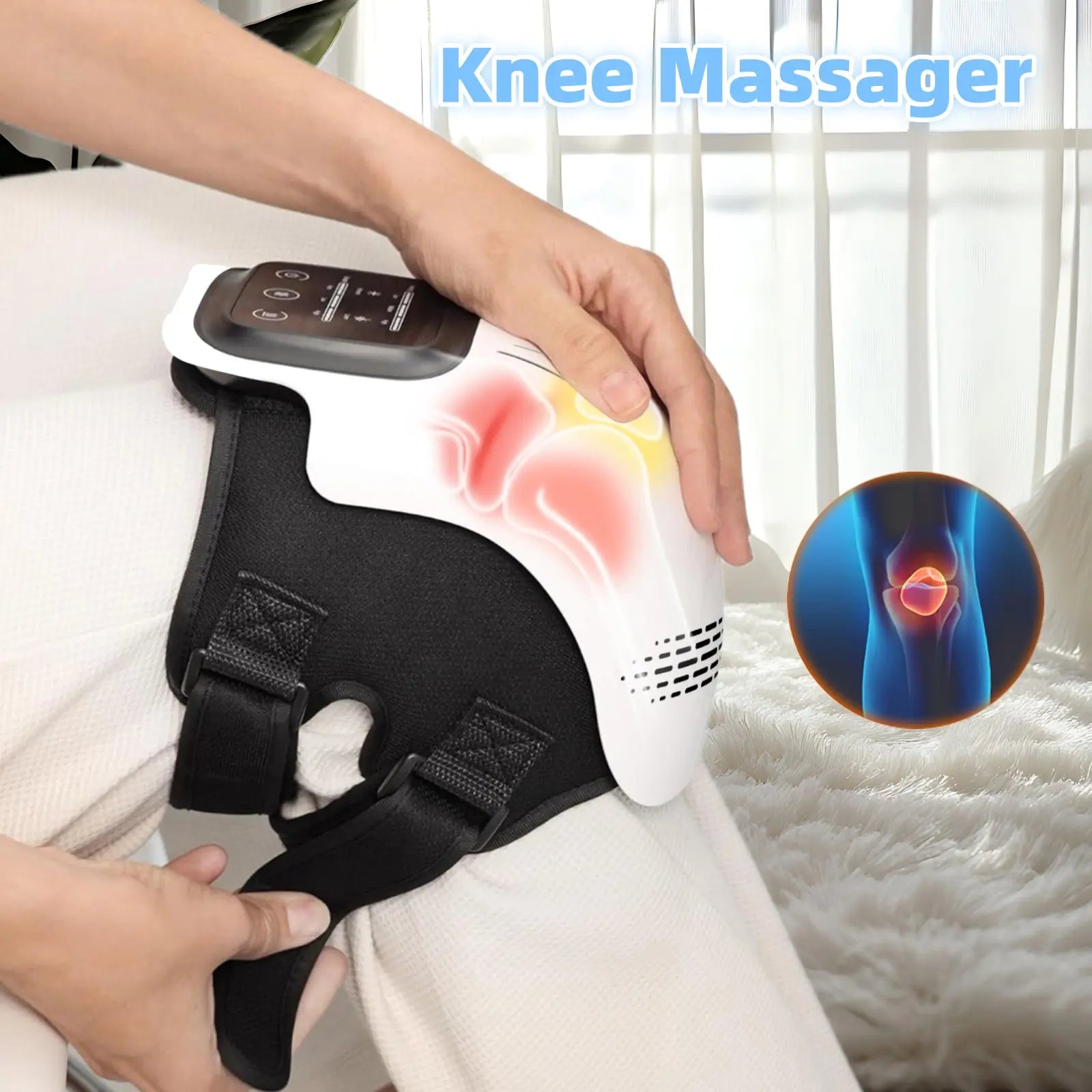 Intelligent Home Use Electric Intelligent Kneading Heating Knee Massager Rechargeable Pain Relief Infrared Laser Vibration Knee Massager Smart Desion