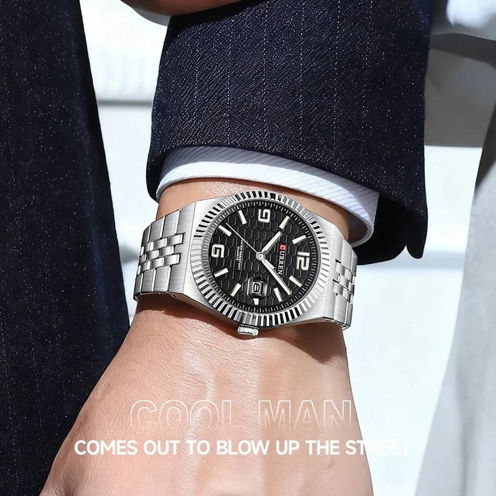 Round Dial Business Mens Watch Smart Desion