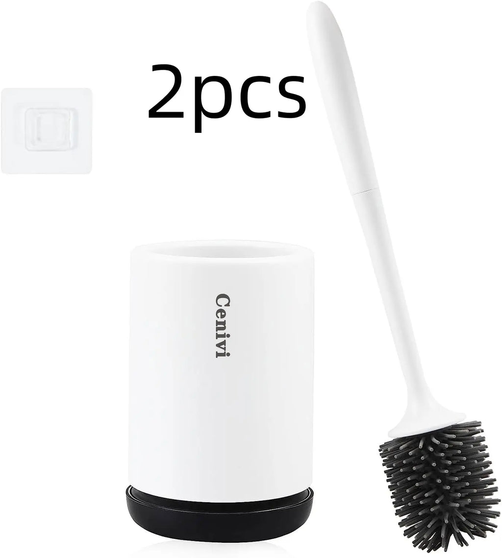 Non-stick Hair Soft Plastic Brush Head Toilet Smart Desion
