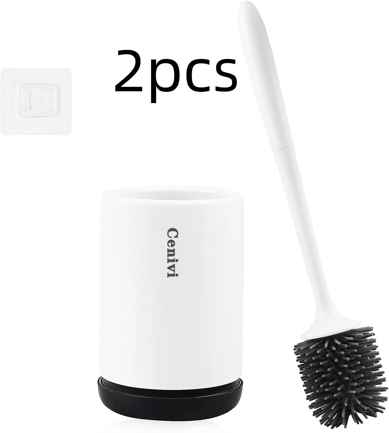 Non-stick Hair Soft Plastic Brush Head Toilet Smart Desion