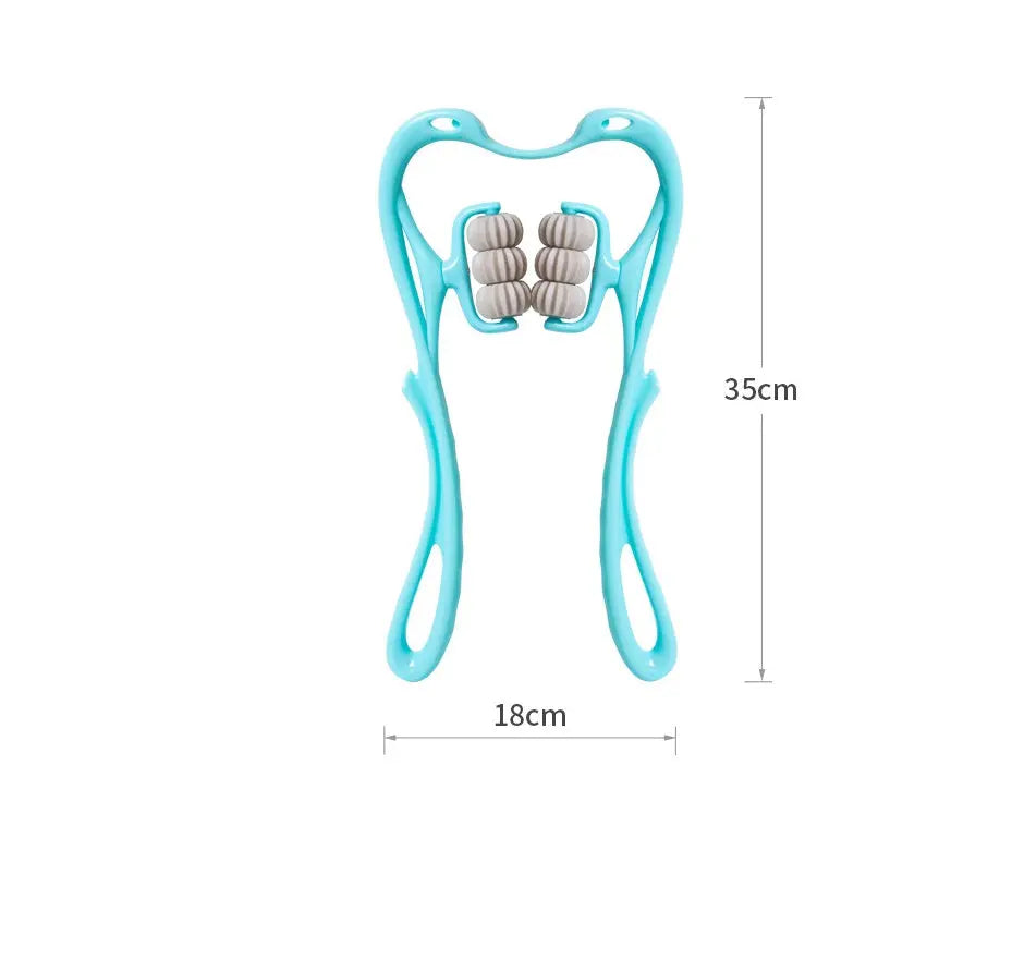 Multifunctional Manual Six-wheel Neck Massager Massage Relieve Roller Massage Tool Smart Desion