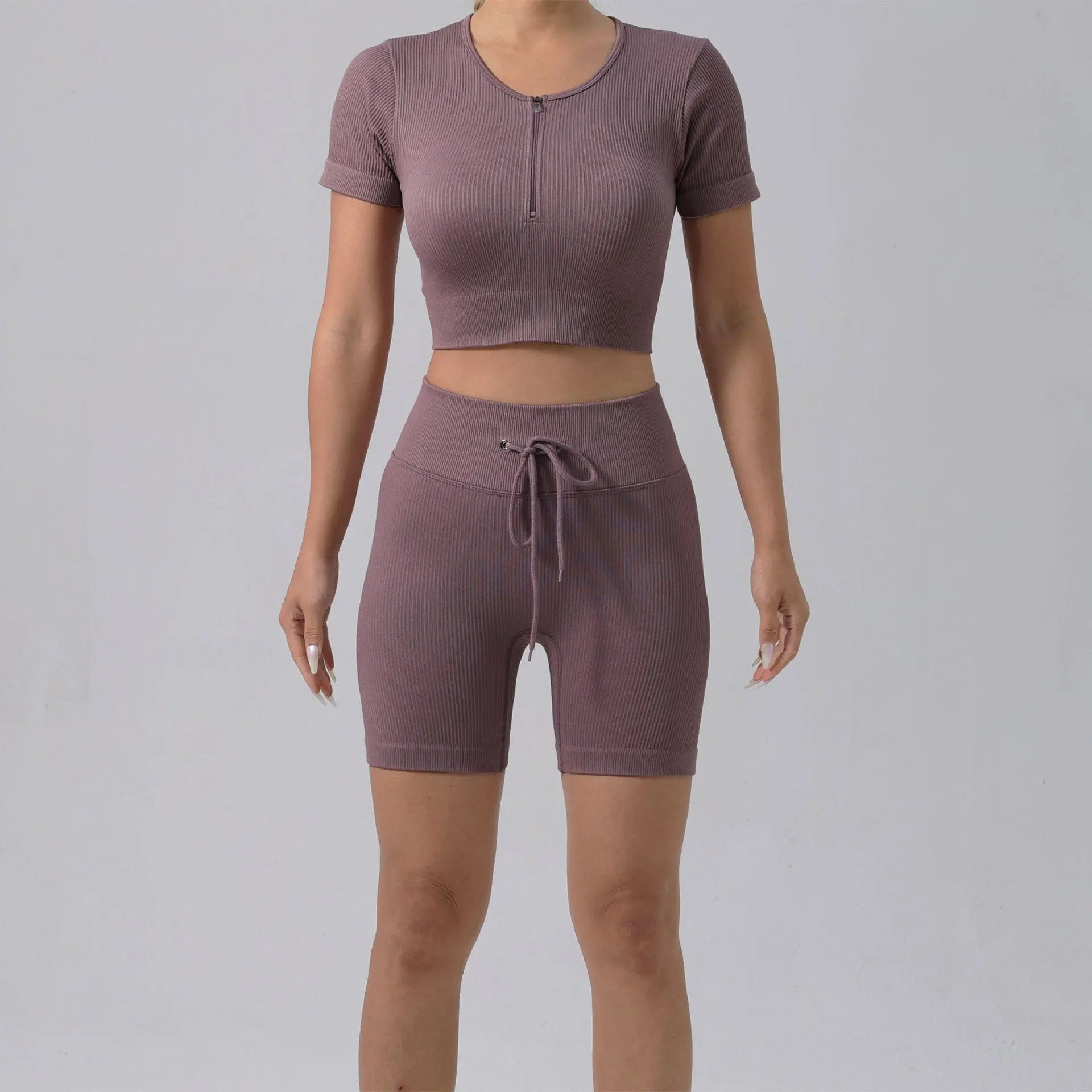 Running Training Padded Bra Quick-Drying Ribbed Womens Yoga Outfit Set Smart Desion