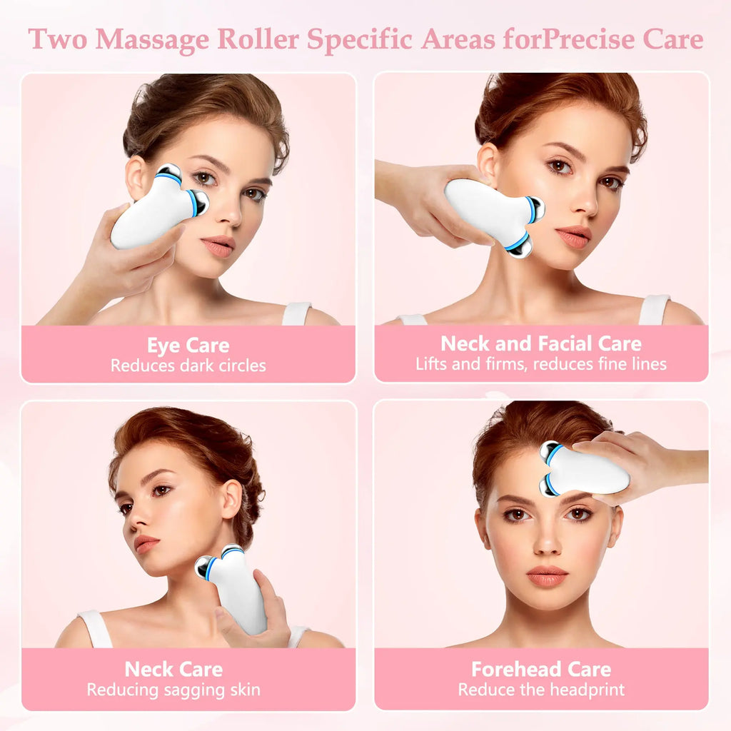 Anti Aging And Wrinkles Microcurrent Facial Device, Boost Skin Care Products Absorption - White Smart Desion