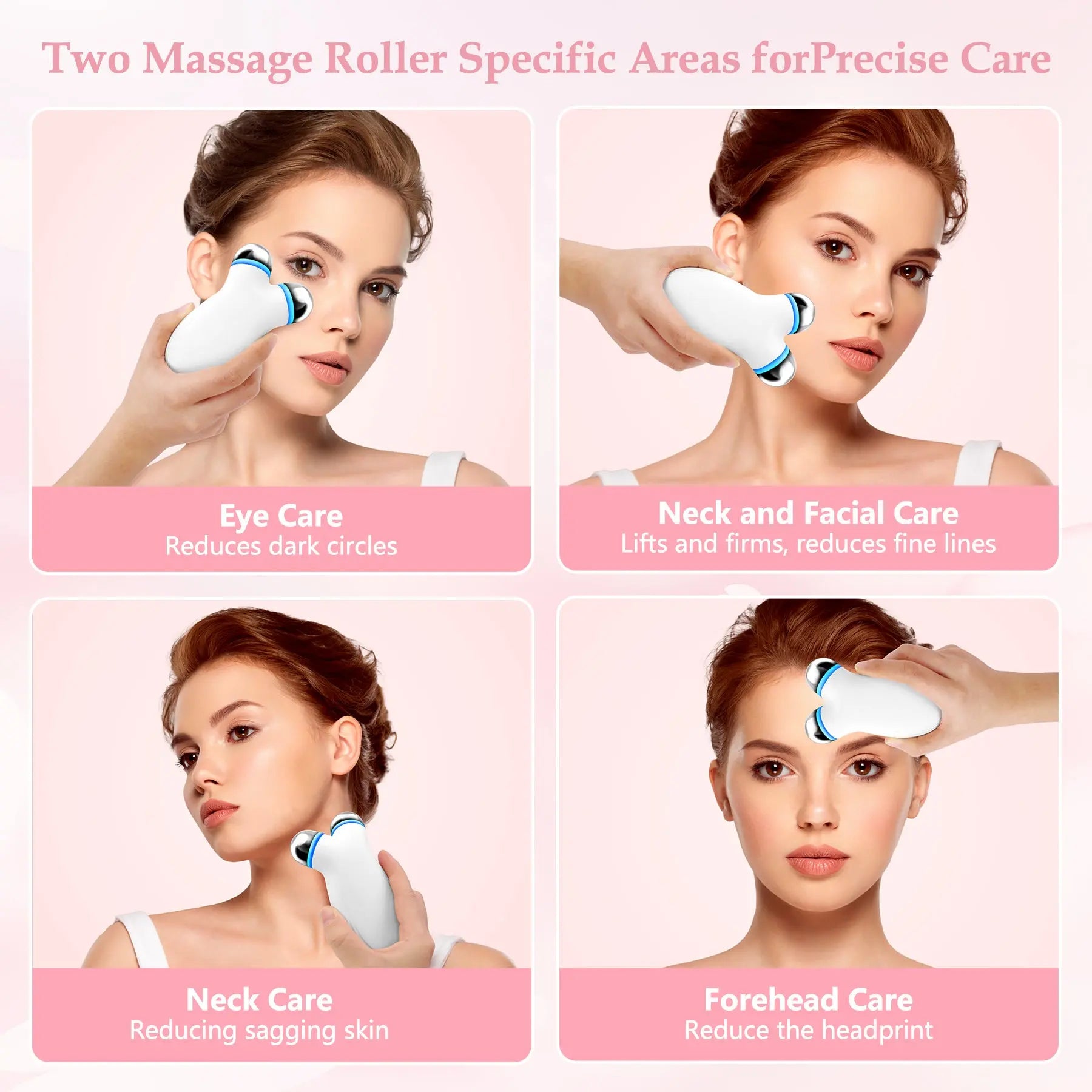 Anti Aging And Wrinkles Microcurrent Facial Device, Boost Skin Care Products Absorption - White Smart Desion