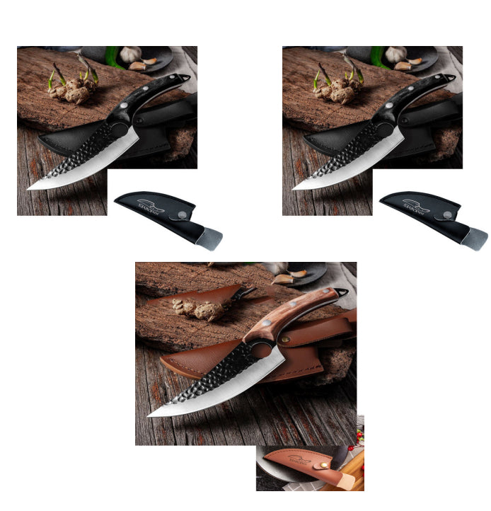 Professional Boning & Butcher Knife Set – 5CrMoV15 High Carbon Steel, Scimitar