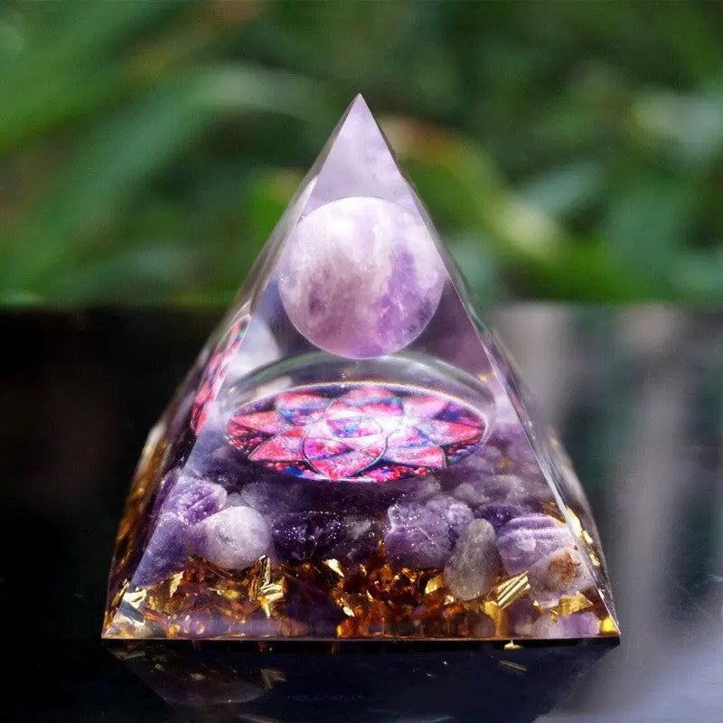 Pyramid Decoration Natural Crystal Gravel Energy Tower Smart Desion