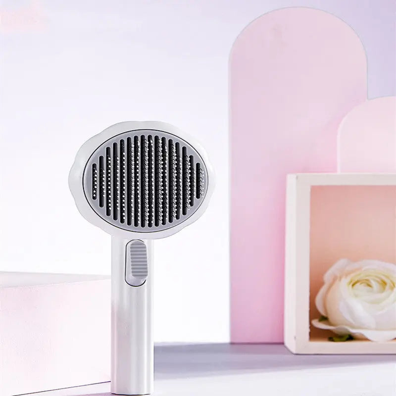 New Pet Cat Brush Hot Selling Hand-held Steel Wire Self-cleaning Comb Looper For Hair Removal Smart Desion