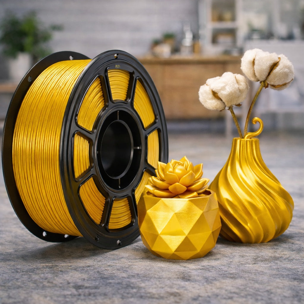 Silk PLA Filament 1.75mm – 1.1kg Spool, Glossy Shiny Finish, Smooth Printing