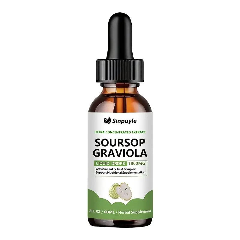 Soursop Graviola 1800mg Liquid Drops – Ultra Concentrated Immune Support, 60ml