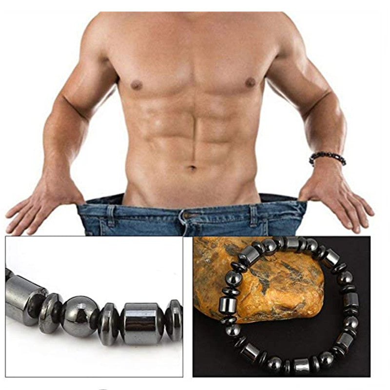 Magnetic Therapy Bracelet – Pain Relief, Slimming, Hematite & Magnetite, Unisex