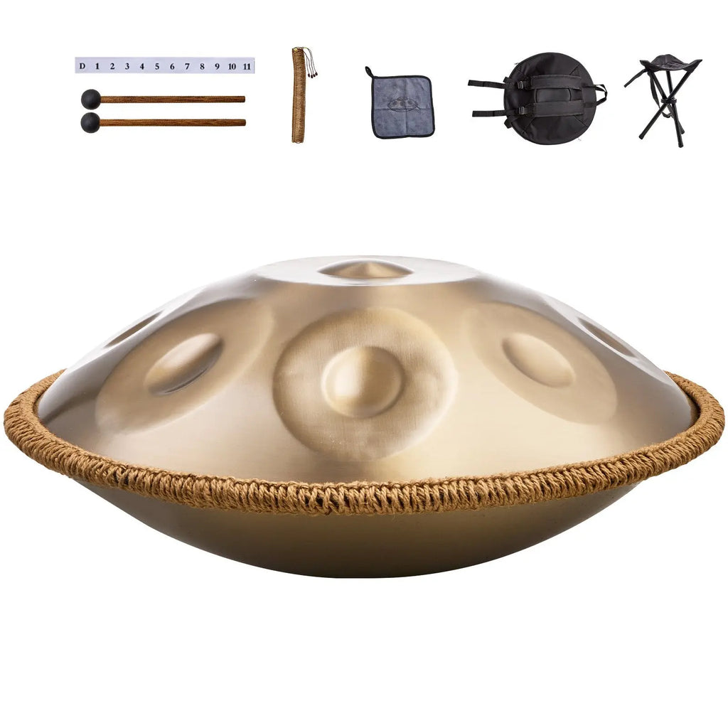 Handpan Drum 22 In 10 Notes D Minor Hand Drum Instrument With Mallet Smart Desion