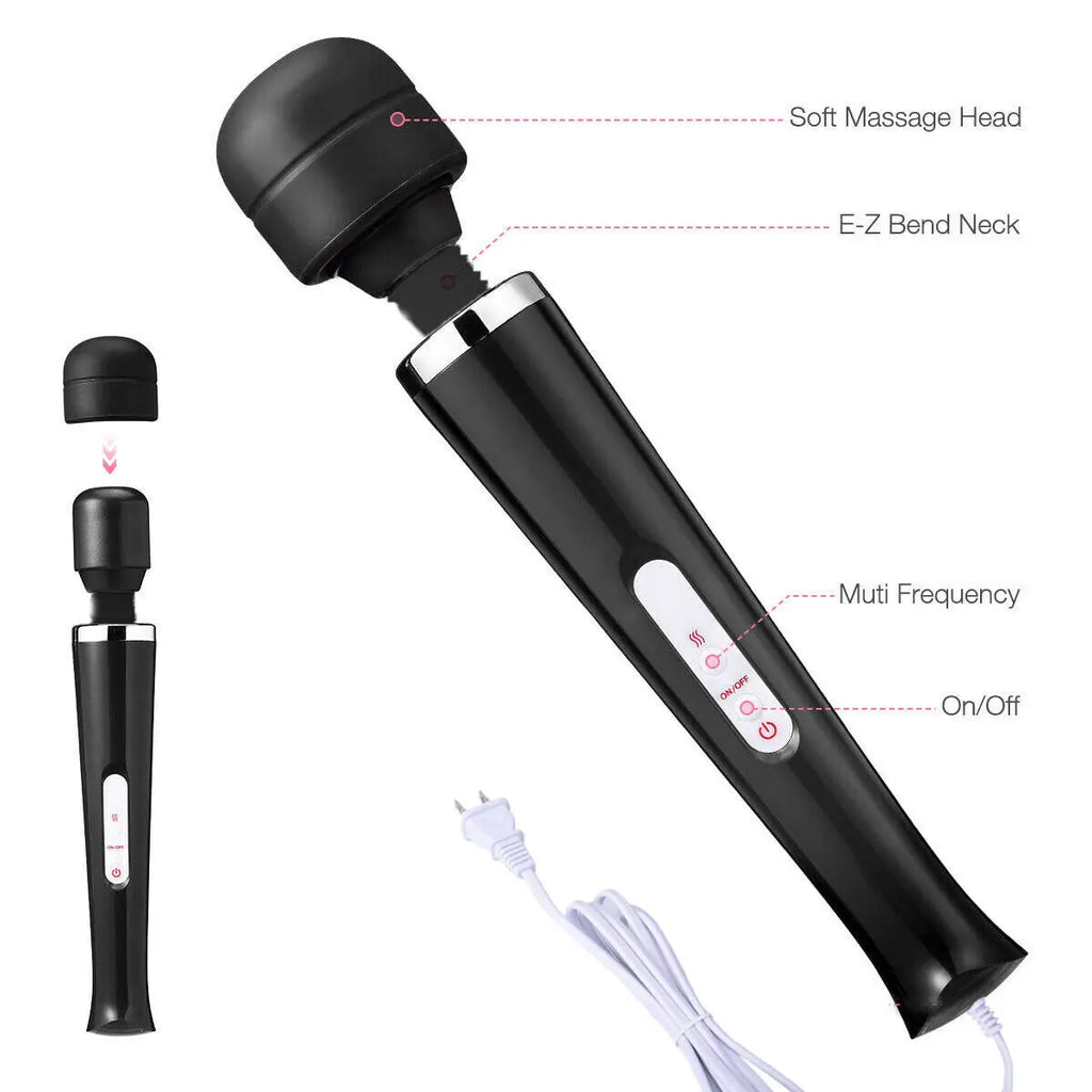 Handheld Massager 20 Speed Wand Vibrating Massage Magic Full Body Therapy Motor Smart Desion