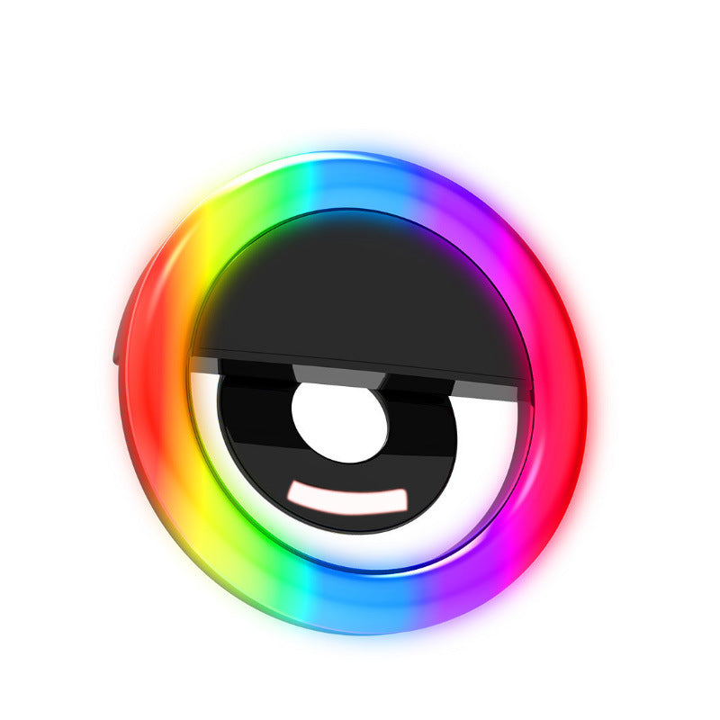 RK-12 Clip-On LED Selfie Fill Light – USB Rechargeable, 4 Brightness Levels, Universal Clip