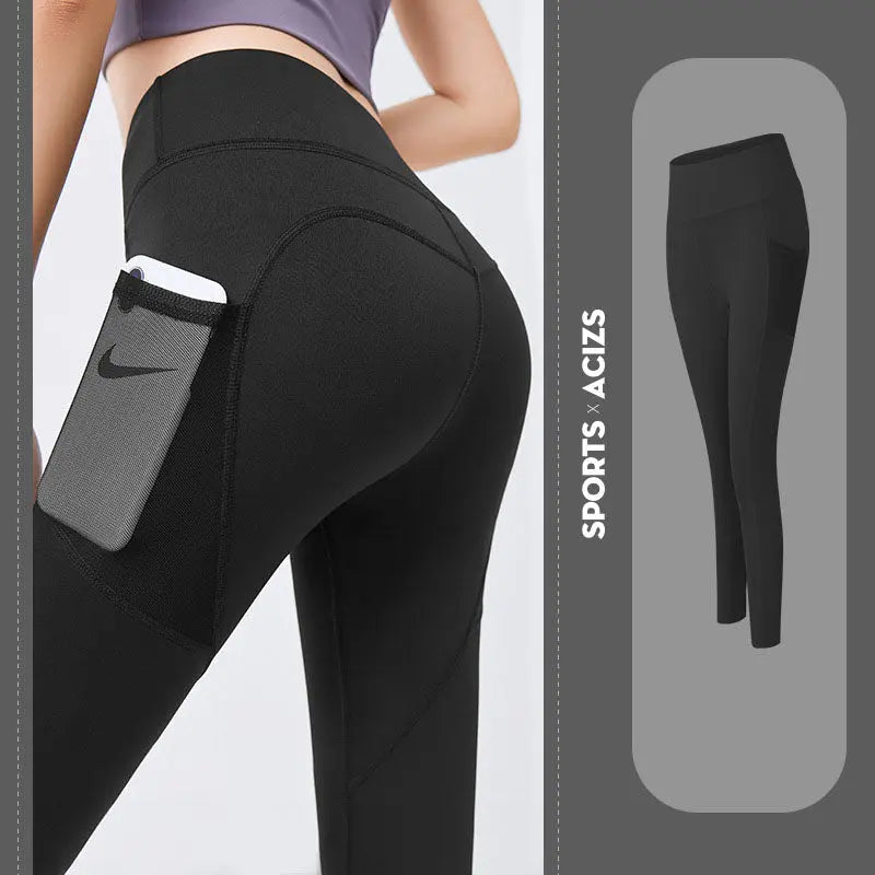 Yoga Pants Women With Pocket Leggings Sport Girl Gym Leggings Women Tummy Control Jogging Tights Female Fitness Pants Smart Desion