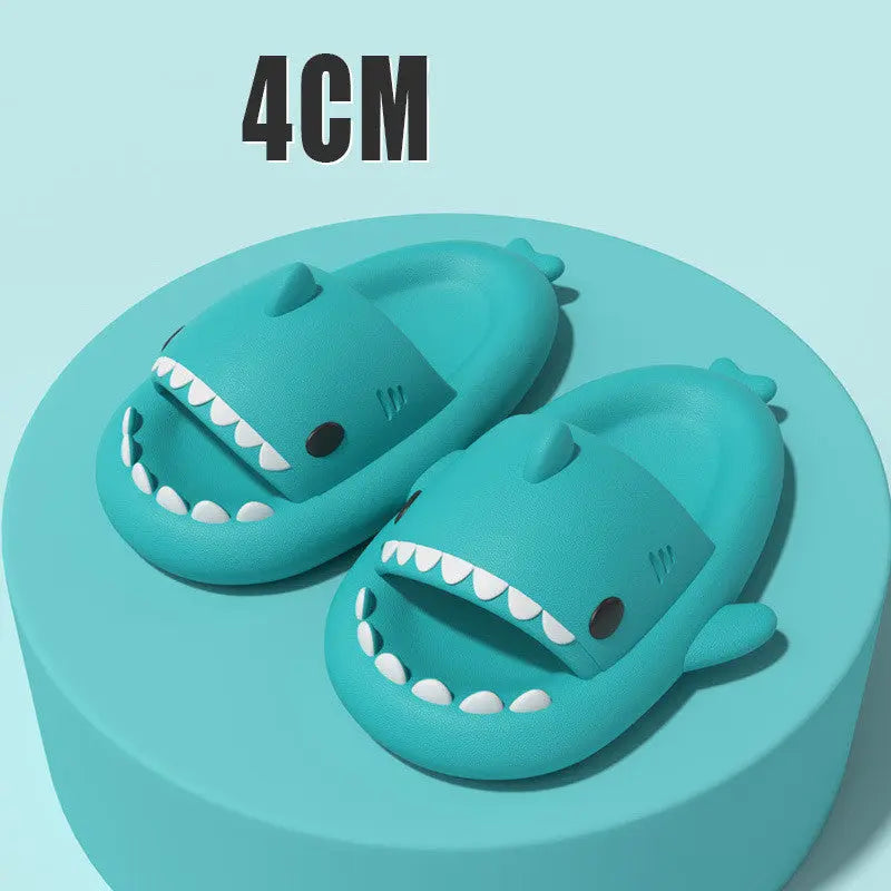 Cartoon Shark Slippers Funny Cutes Soft Slipper Indoor Outdoor  Shoes For Women Men Couples Smart Desion