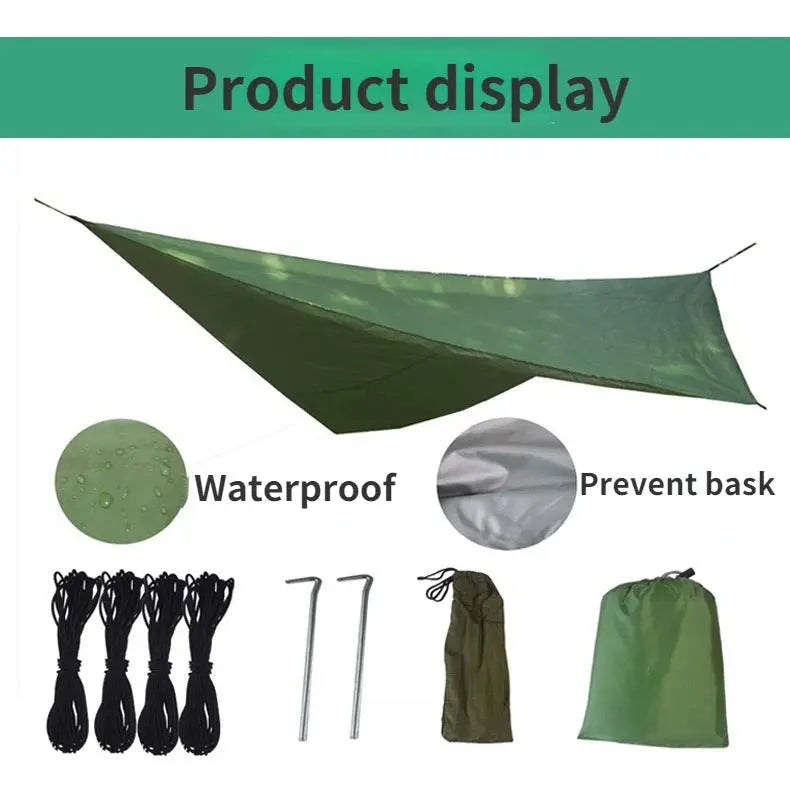Waterproof Anti-mosquito Sunshade Mosquito Net Hammock Package Outdoor Camping Aerial Swing Hammock 270270 Canopy Smart Desion