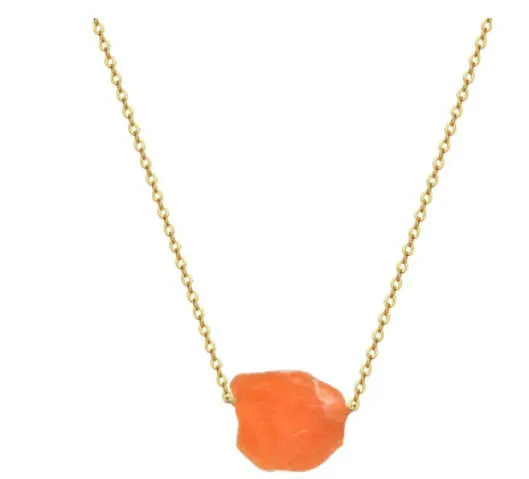Hot Selling Stone Crystal Pillar Tree Of Life Pendant Ins Fashion Necklace Smart Desion