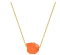 Hot Selling Stone Crystal Pillar Tree Of Life Pendant Ins Fashion Necklace Smart Desion