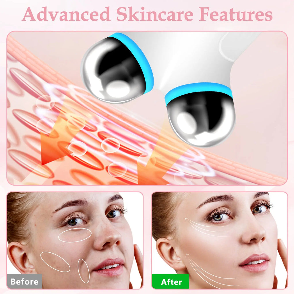 Anti Aging And Wrinkles Microcurrent Facial Device, Boost Skin Care Products Absorption - White Smart Desion
