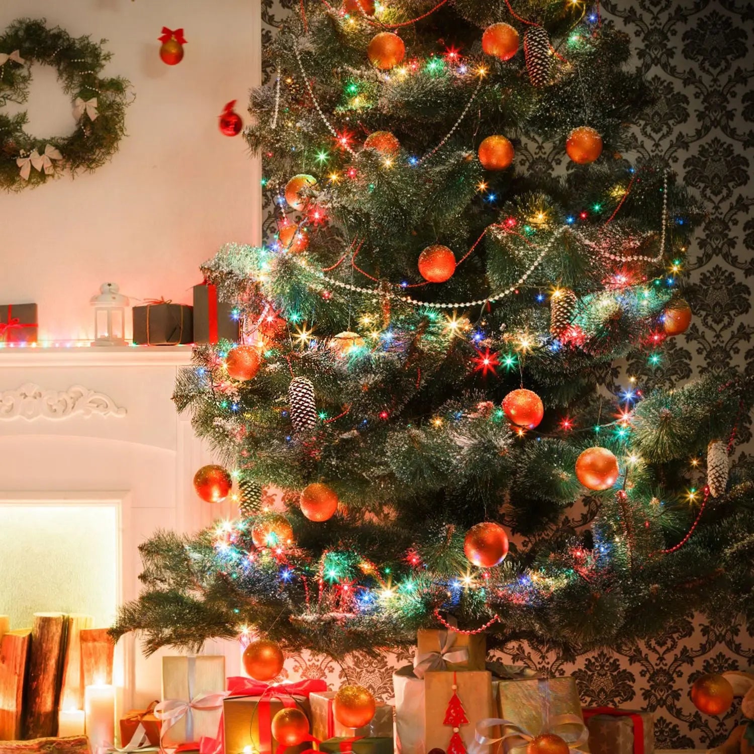 330FT String Lights Outdoor Christmas Decoration Lights With Remote IP44 Waterproof 8 Lighting Modes 8 Brightness Timer Plug In Fairy Light Xmas House Holiday Decor Smart Desion