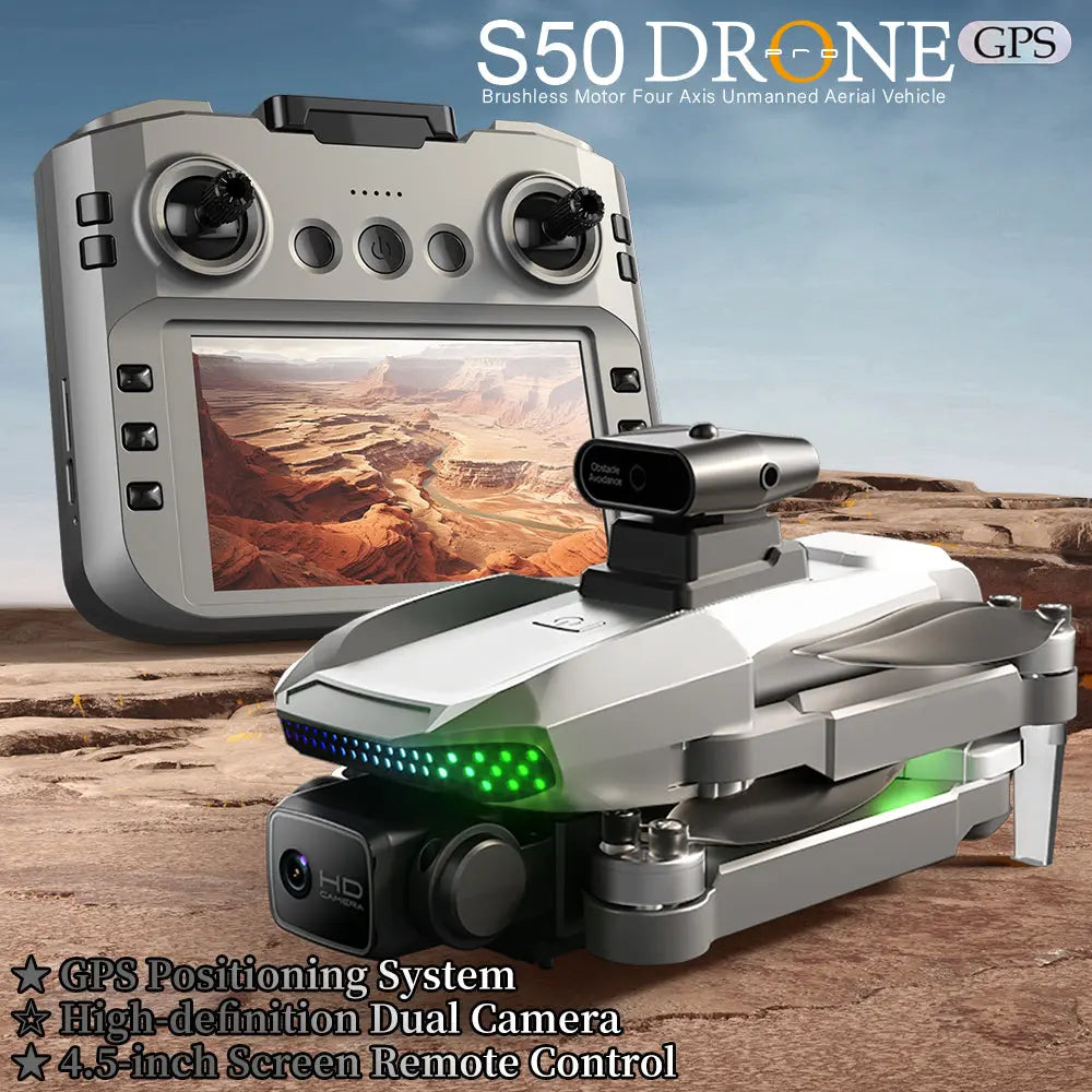 S50 Pro GPS Drone with HD Camera & Obstacle Avoidance Smart Desion