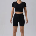 Running Training Padded Bra Quick-Drying Ribbed Womens Yoga Outfit Set Smart Desion