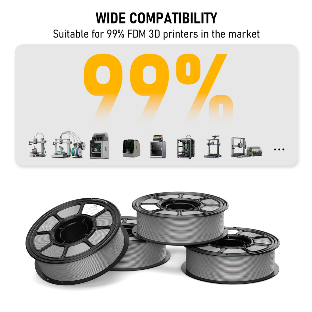 Silk PLA Filament 1.75mm – 1.1kg Spool, Glossy Shiny Finish, Smooth Printing