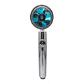 Shower Head Water Saving Flow 360 Degrees Rotating With Small Fan ABS Rain High Pressure Spray Nozzle Bathroom Accessories Smart Desion