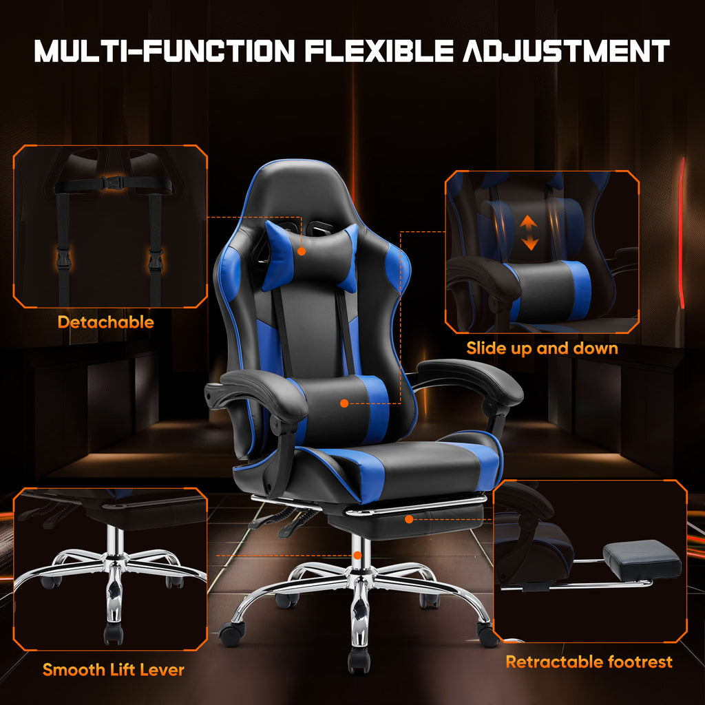 Gaming Chair & Desk Set – Ergonomic, 275 lb Capacity, Reclining, Height Adjustable