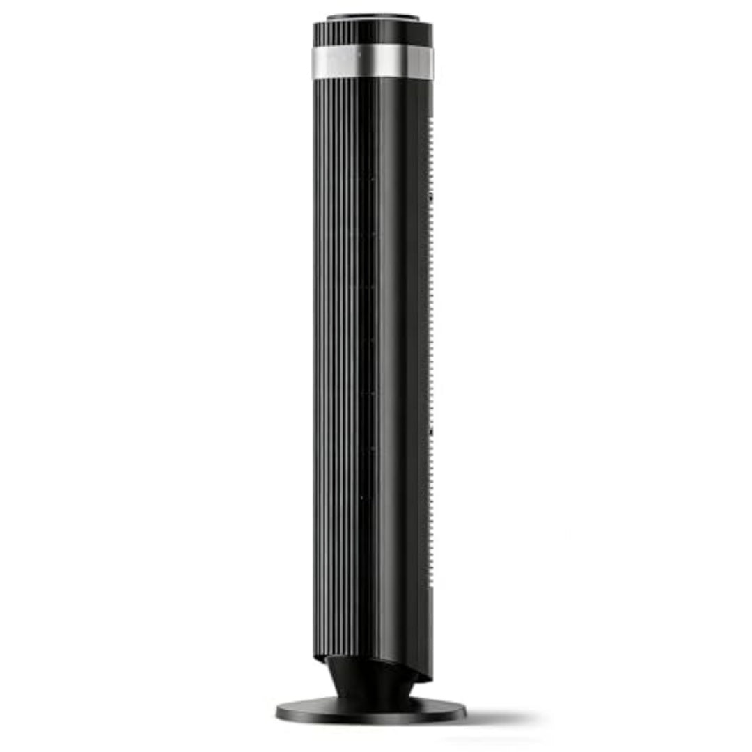 Bladeless Tower Fan – 28dB Ultra-Quiet, 5 Speeds, Remote Control, 12Hr Timer