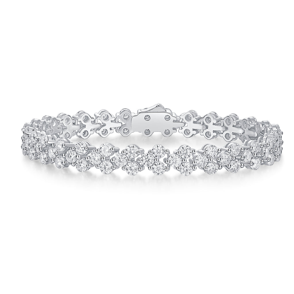 Moissanite Diamond S925 Silver Bracelet – Luxury 16.5cm Fine Jewelry