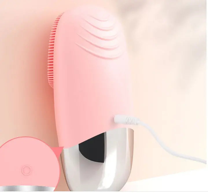 Mini Silicone Electric Face Cleansing Brush Electric Facial Cleanser Facial Cleansing Brush Skin Massager Skin Care Tools Smart Desion