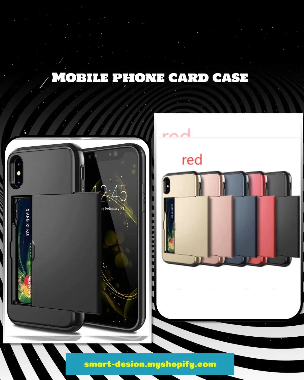 Slim Phone Card Holder Case Smart Desion